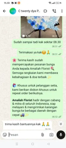 Testimonial Standing Flower dharmawangsa